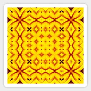 Bright Yellow Expressionist Art Yellow Rose Pattern 3 Magnet